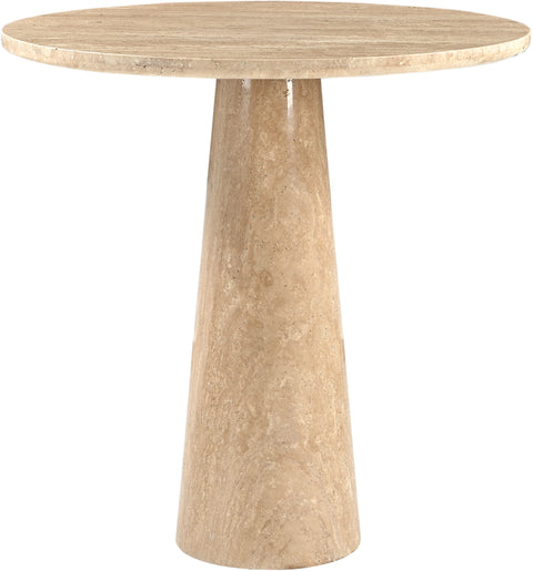 Celeste 30" Travertine Genuine Travertine Bistro Dining Table, 1 Piece