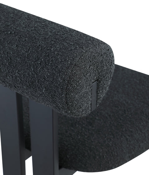 Damon Black Boucle Fabric Dining Chair C