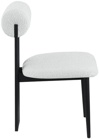 Damon Cream Boucle Fabric Dining Chair C