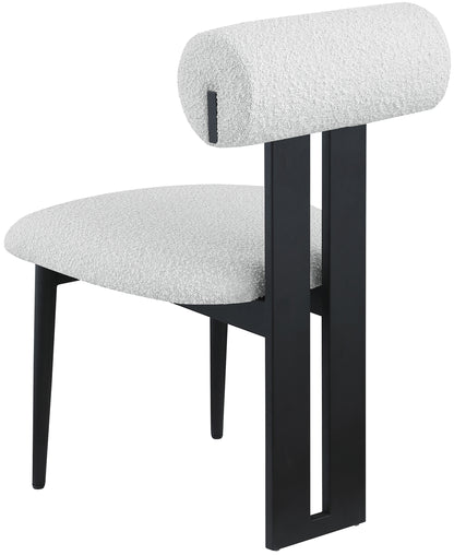 Damon Cream Boucle Fabric Dining Chair C