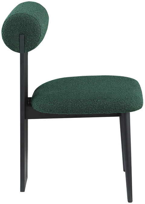 Damon Green Boucle Fabric Dining Chair C