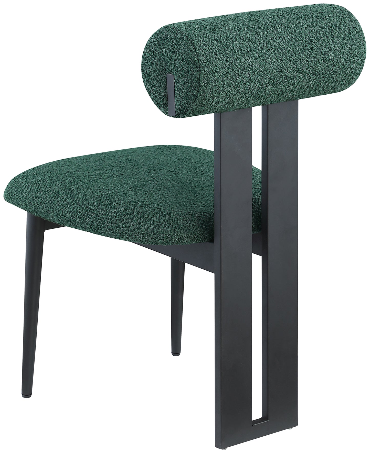 damon green boucle fabric dining chair c