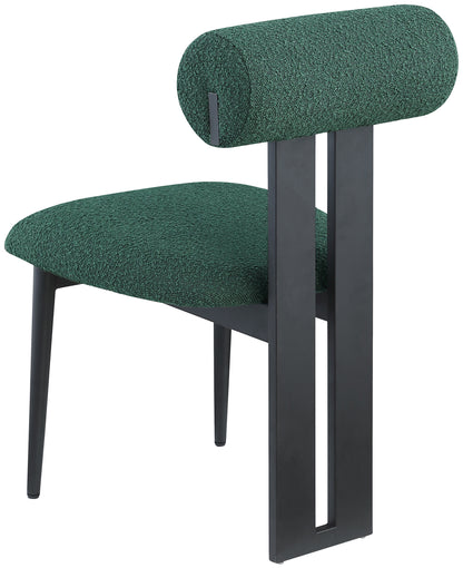 Damon Green Boucle Fabric Dining Chair C