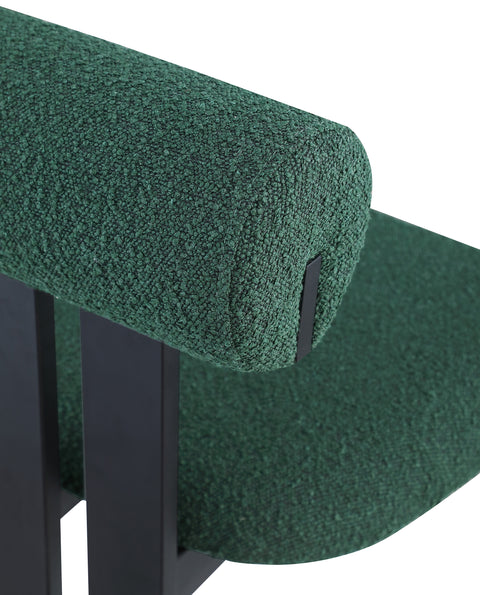 Damon Green Boucle Fabric Dining Chair C