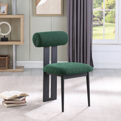 Damon Green Boucle Fabric Dining Chair C