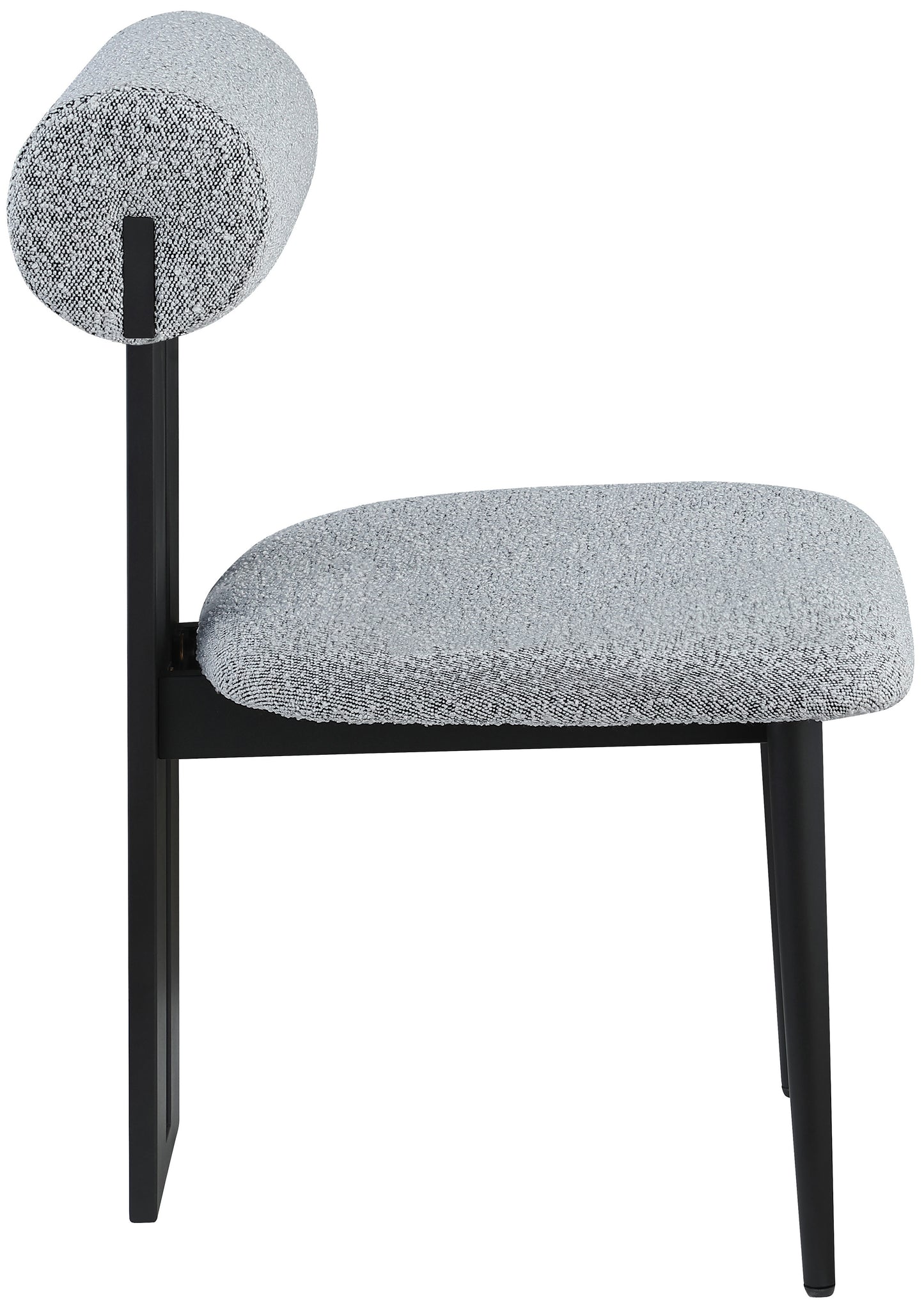 damon grey boucle fabric dining chair c