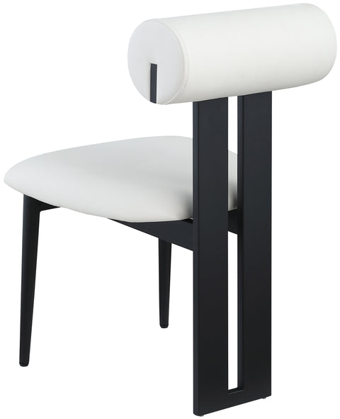 Damon Cream Faux Leather Dining Chair C