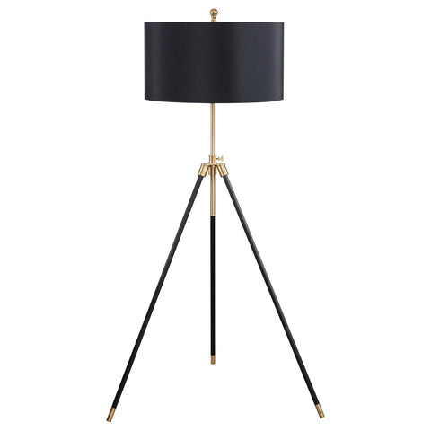 Zion 63-inch Drum Shade Metal Tripod Floor Lamp BlackBlack
