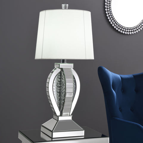 Garza 31-inch Empire Mirrored Acrylic Table Lamp SilverMirror