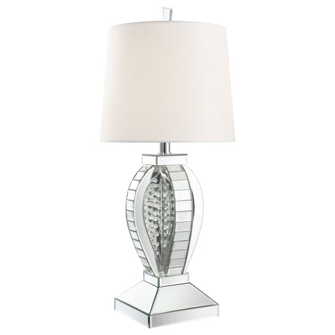 Garza 31-inch Empire Mirrored Acrylic Table Lamp SilverMirror