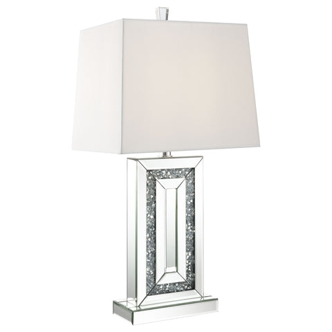 Brooklyn 30-inch Tapered Shade Mirrored Table Lamp SilverMirror