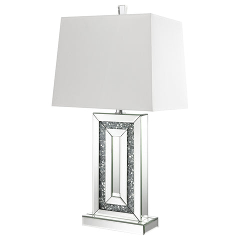 Brooklyn 30-inch Tapered Shade Mirrored Table Lamp SilverMirror