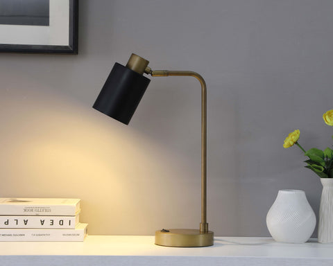 Carone 18-inch Adjustable Angle Table Lamp Antique BrassAntique Brass