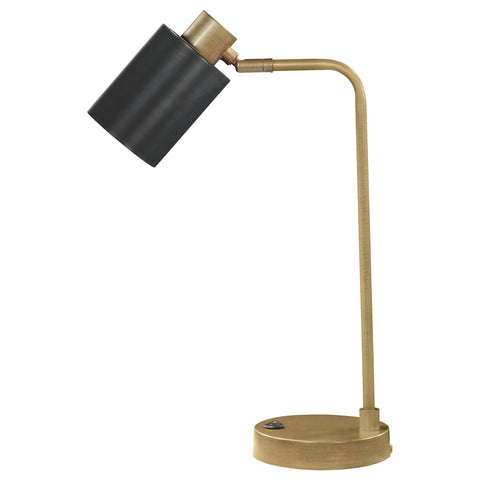 Carone 18-inch Adjustable Angle Table Lamp Antique BrassAntique Brass