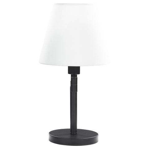 Aviano 20-inch Empire Shade Swing Arm Table Lamp BlackMatte Black