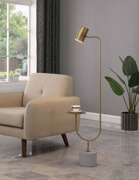 Jovani 55-inch Adjustable Floor Lamp Side Table Antique BrassAntique Brass
