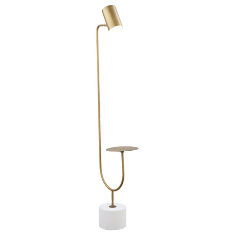 Jovani 55-inch Adjustable Floor Lamp Side Table Antique BrassAntique Brass