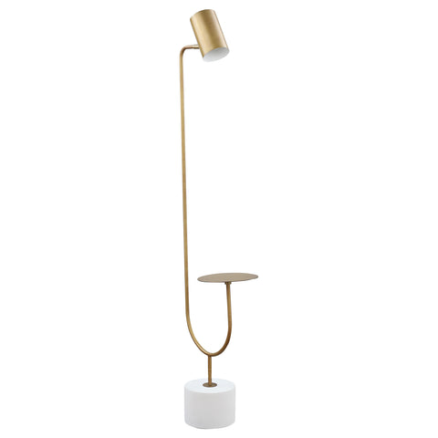 Jovani 55-inch Adjustable Floor Lamp Side Table Antique BrassAntique Brass