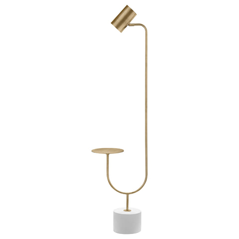 Jovani 55-inch Adjustable Floor Lamp Side Table Antique BrassAntique Brass