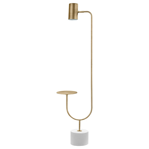 Jovani 55-inch Adjustable Floor Lamp Side Table Antique BrassAntique Brass