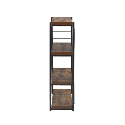 Hallie Bookshelf, Weathered Oak & Black Finish