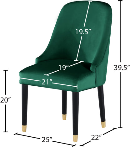 Nicola Green Velvet Dining Chair C