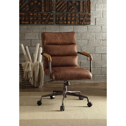 Konane Office Chair, Retro Brown Top Grain Leather