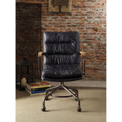 Kristensen II Office Chair, Vintage Blue Top Grain Leather