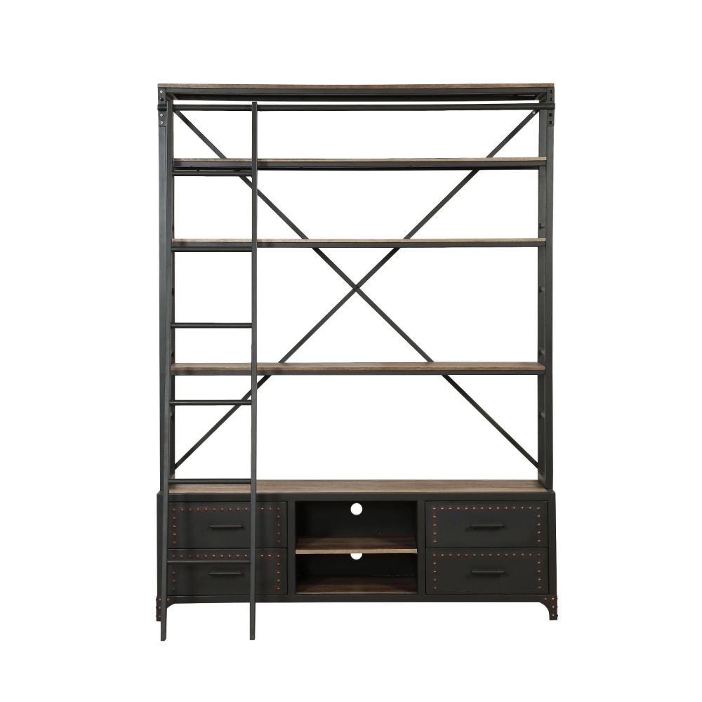 lacey bookshelf, sandy gray finish