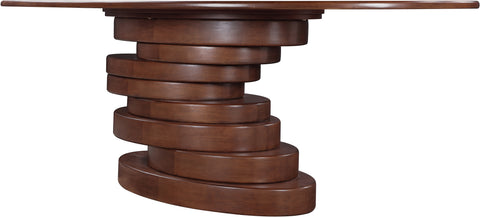 Celeste 90" Brown Ash Veneer Dining Table, 1 Piece