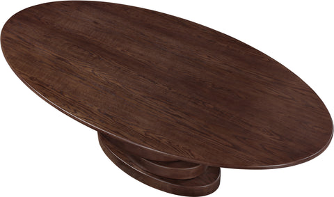 Celeste 90" Brown Ash Veneer Dining Table, 1 Piece