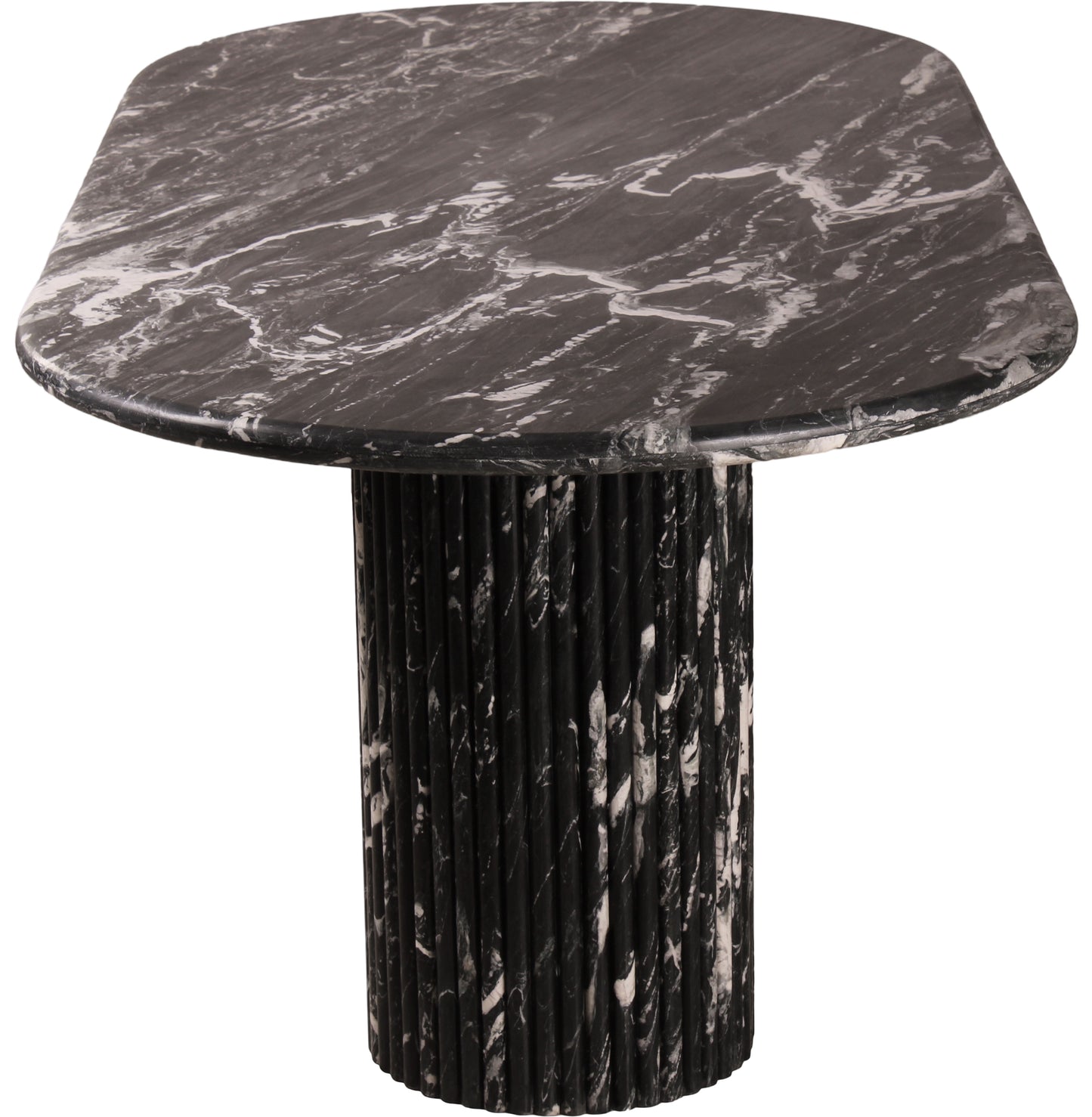 starburst black marble dining table (3 boxes)