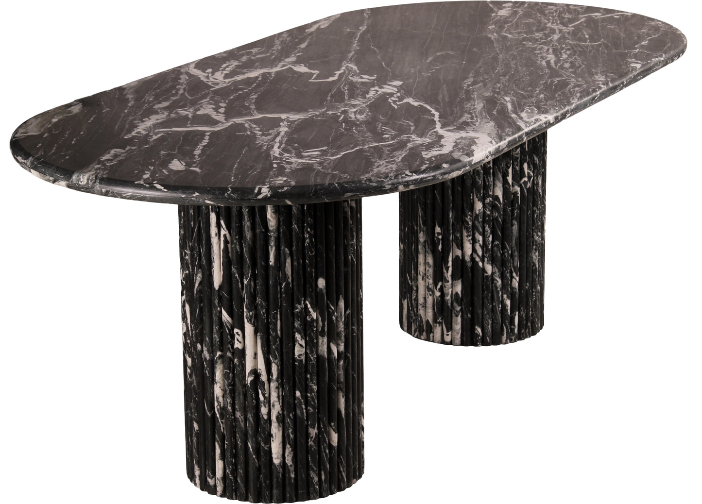 starburst black marble dining table (3 boxes)