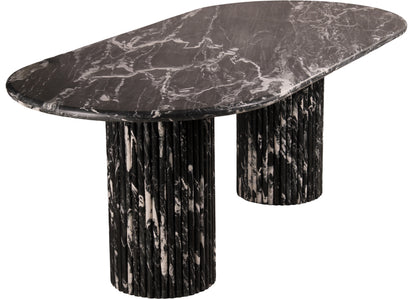 Starburst Black Marble Dining Table (3 Boxes)