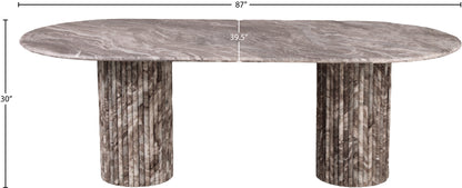 Starburst Brown Marble Dining Table (3 Boxes)