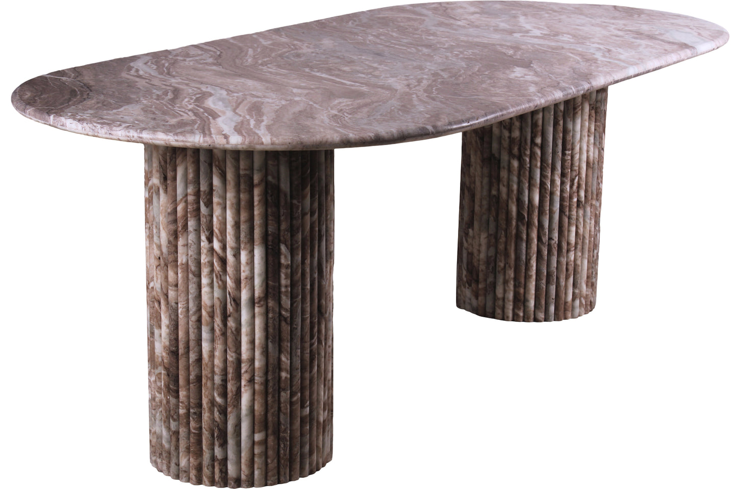 starburst brown marble dining table (3 boxes)