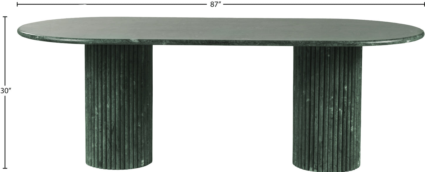 starburst green marble dining table (3 boxes)