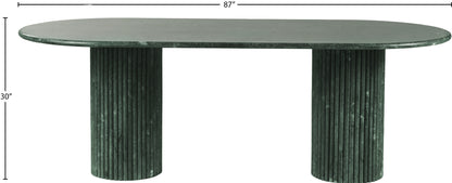 Starburst Green Marble Dining Table (3 Boxes)