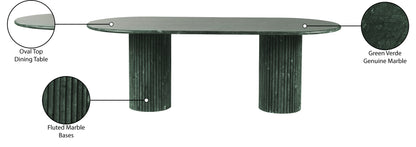 Starburst Green Marble Dining Table (3 Boxes)