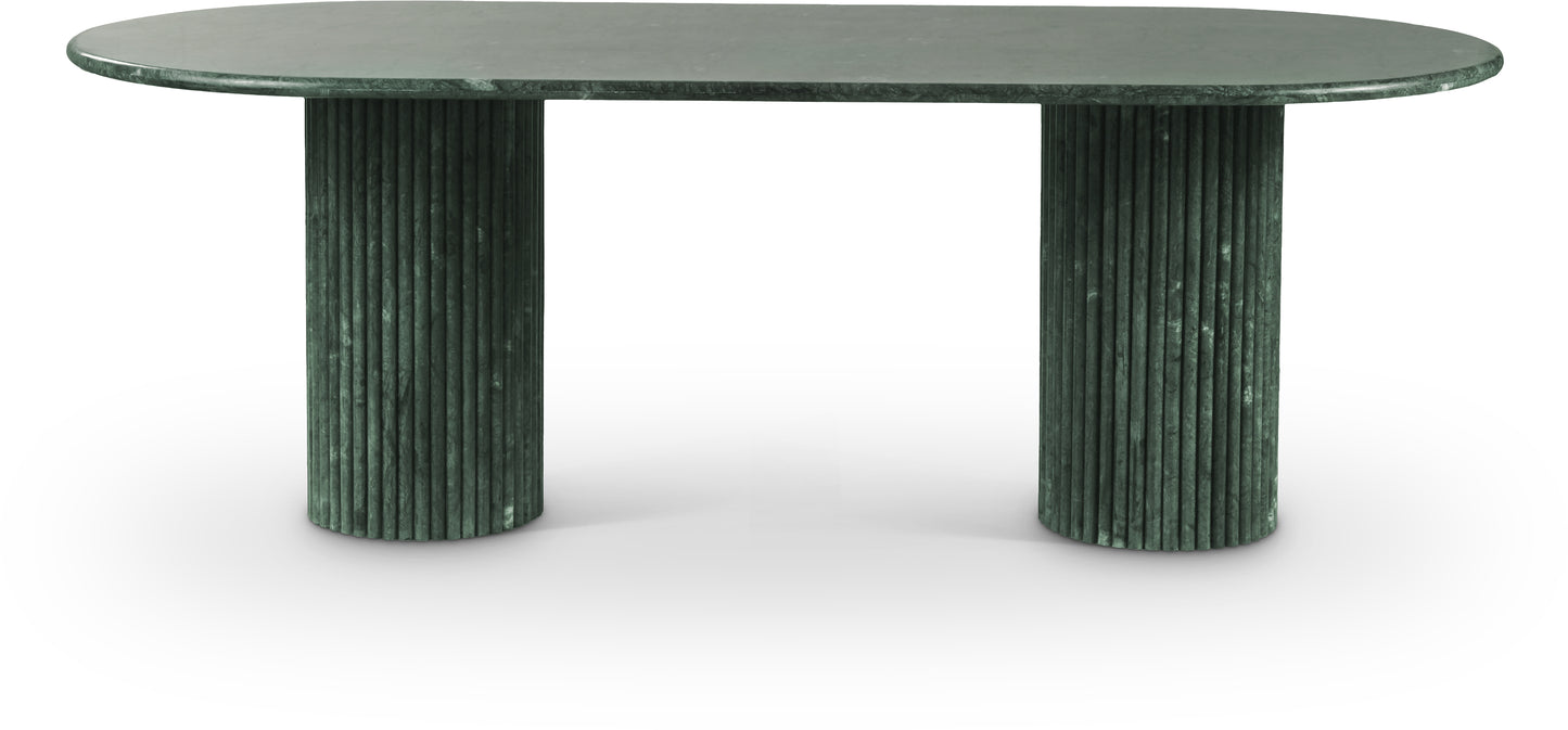 starburst green marble dining table (3 boxes)