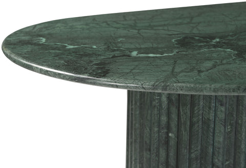 Blaire 87" Green Genuine Marble Dining Table, 1 Piece