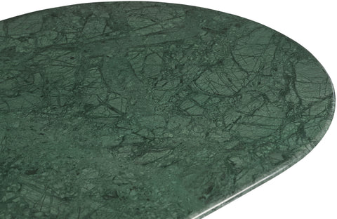 Blaire 87" Green Genuine Marble Dining Table, 1 Piece