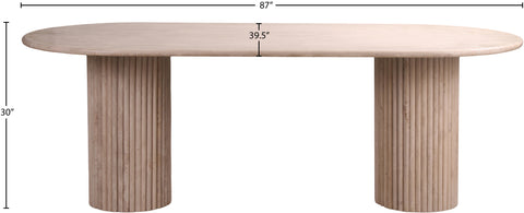 Starburst Beige Travertine Dining Table (3 Boxes)
