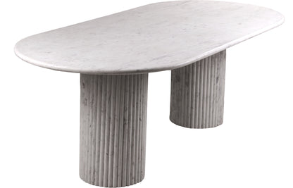 Starburst White Marble Dining Table (3 Boxes)