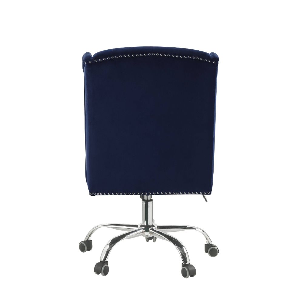 leonia office chair, midnight blue velvet