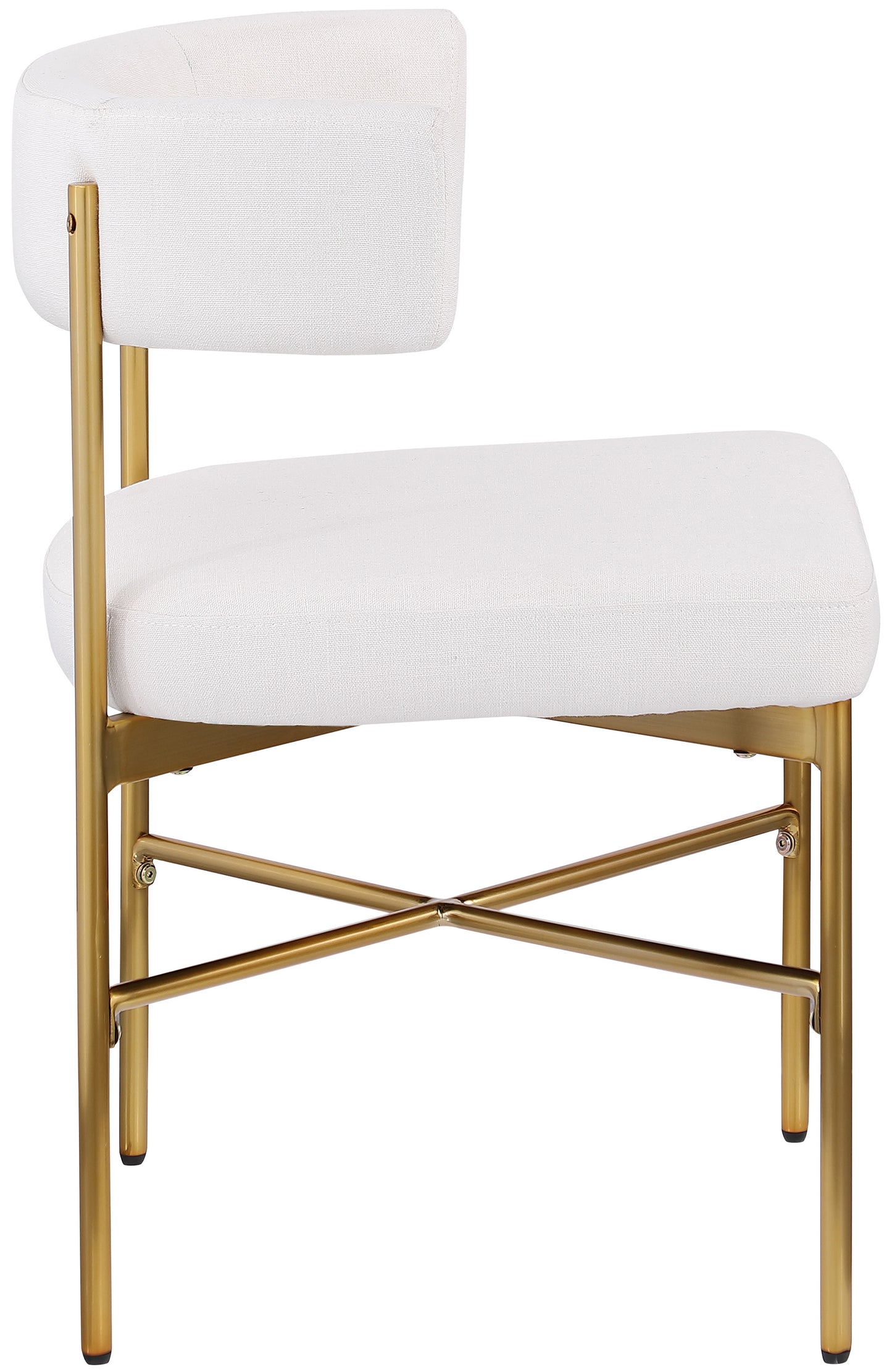 eternal cream durable linen textured fabric dining chair c