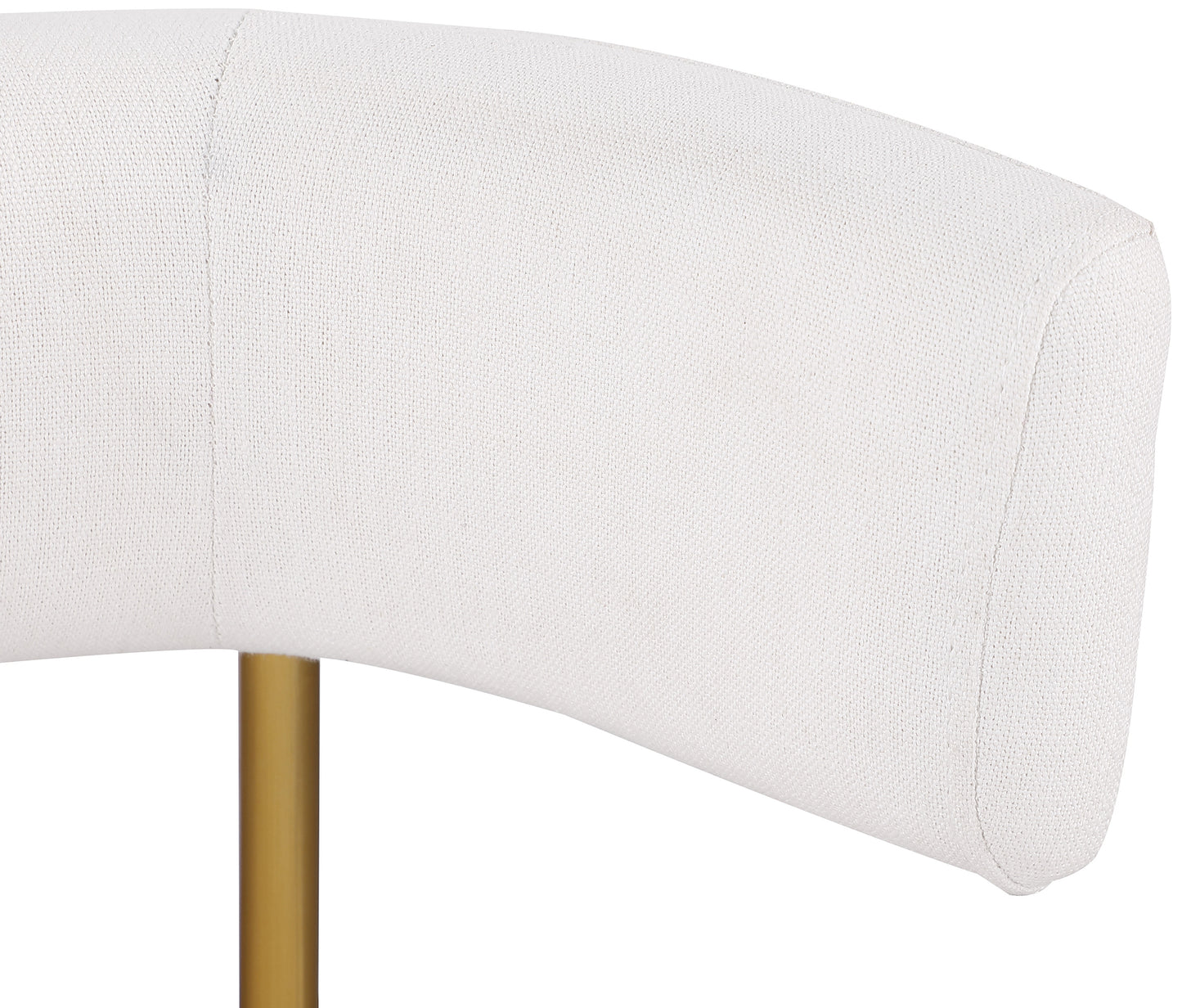 eternal cream durable linen textured fabric dining chair c