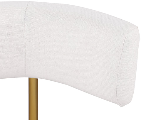 Florence Cream Durable Linen Textured Fabric Dining Chair