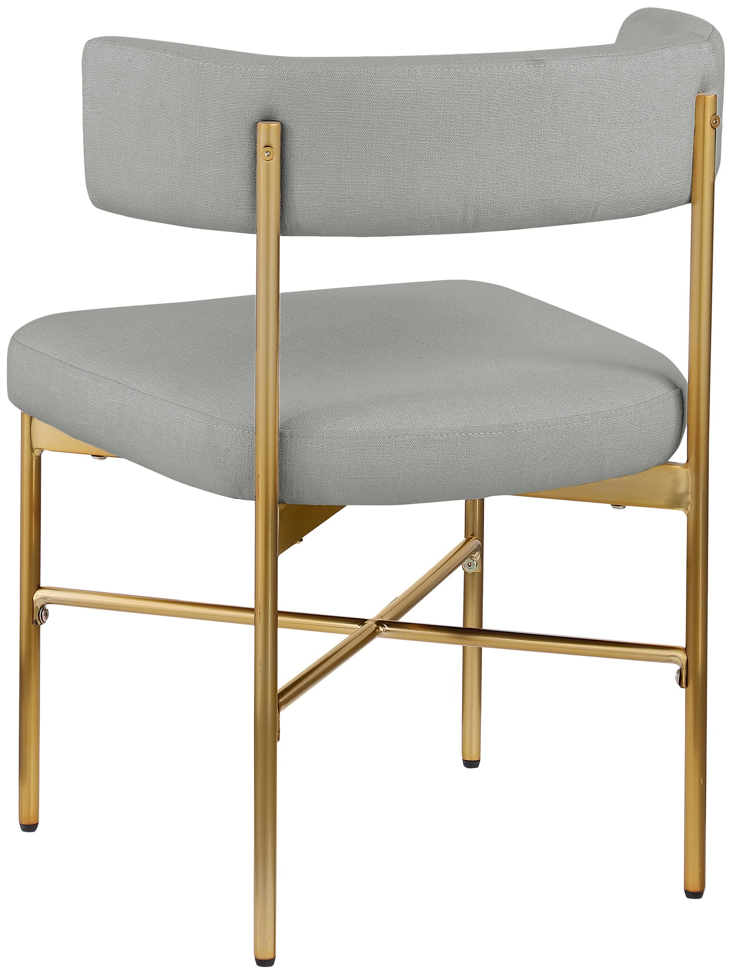 eternal light grey durable linen textured fabric dining chair c