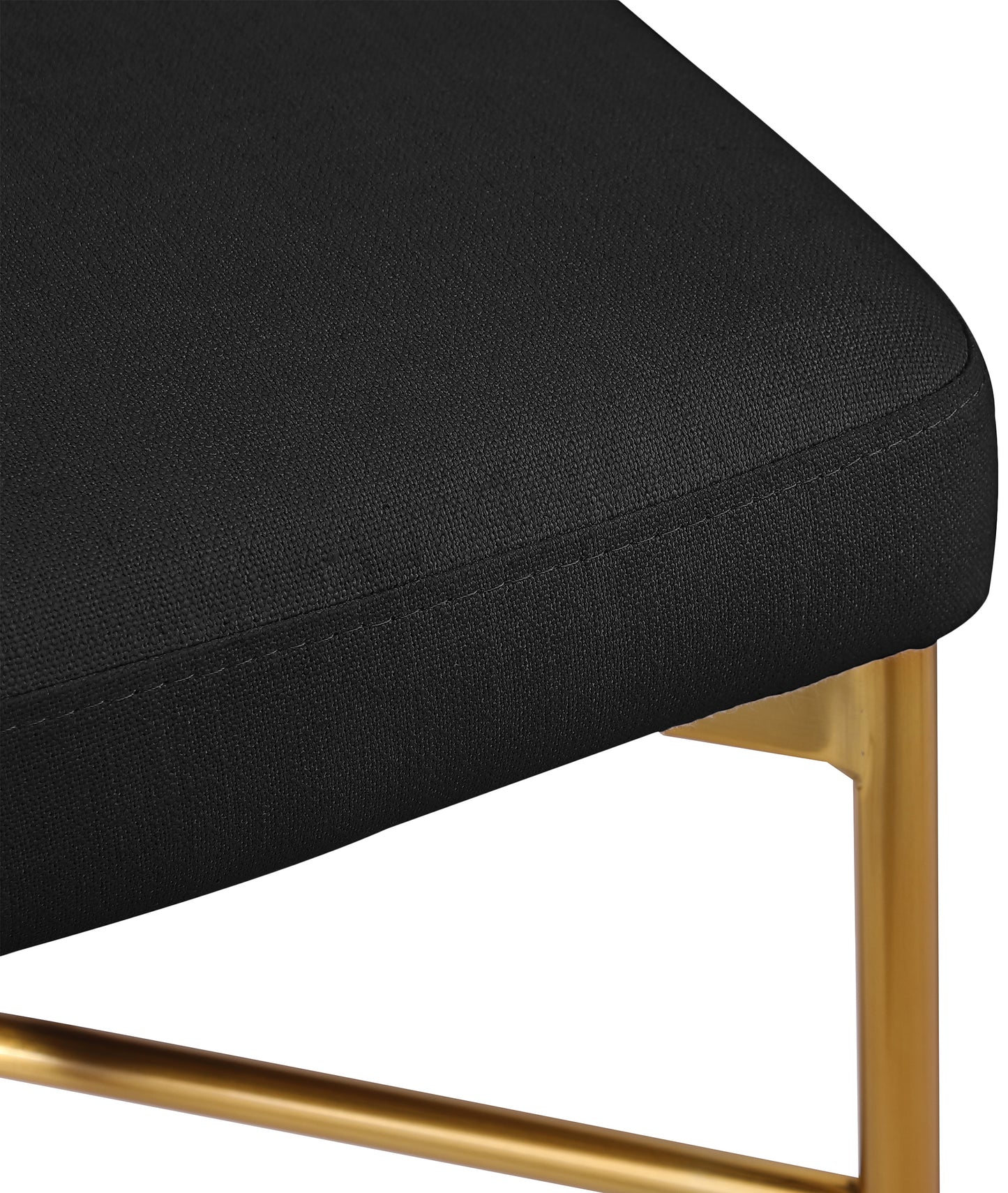 eternal black durable linen textured fabric stool c